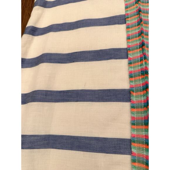 Vilagallo Linen Madison Maxi Dress Size 38 Striped Resort Coastal Vacation - Picture 12 of 16